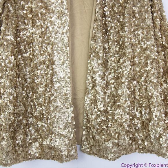 NEW Chico's gold Sequin long-sleeve Jacket blazer,‎ 0 (S/4) - Picture 5 of 16
